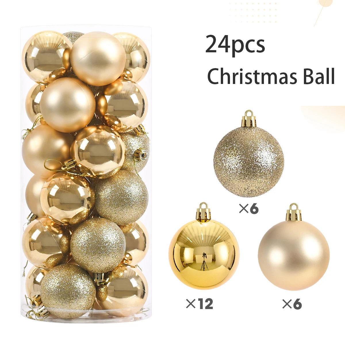 24Pcs 3Cm Christmas Balls Christmas Tree Ornaments Ball Xmas Hanging Tree Pendants Home Party Christmas Tree Decor New Year Gift